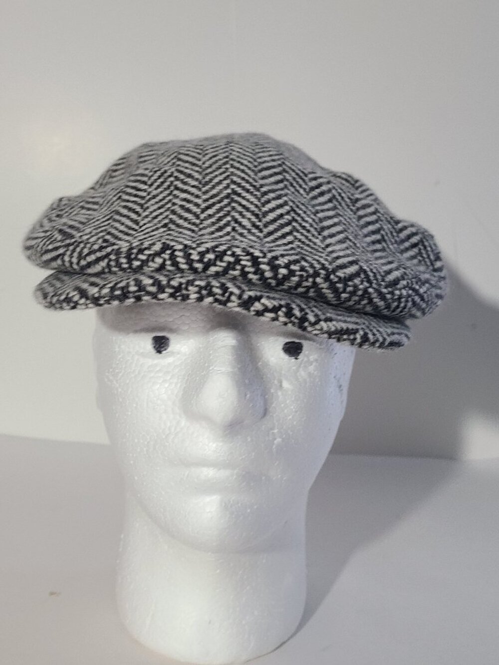 Vintage 80s Herschel Big Bill Wool Newsboy Hat Men's Medium Made in Italy